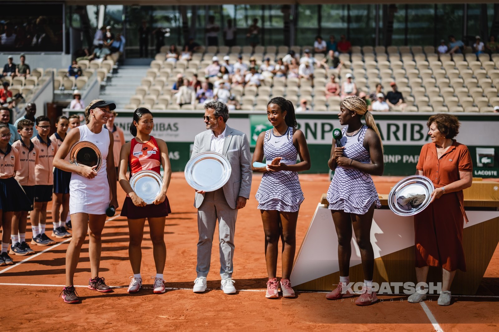 Girl’s Doubles Final Tyra Caterina Grant (USA) and Clervie Ngounoue (USA) — 2023 Roland Garros