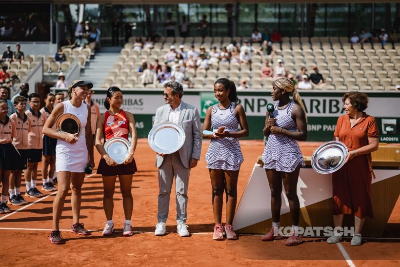 Girl’s Doubles Final Tyra Caterina Grant (USA) and Clervie Ngounoue (USA) · Alina Korneeva (RUS) and Sarah Saito (JPN) · Girl’s Doubles Final Tyra Caterina Grant (USA) and Clervie Ngounoue — 2023 Roland Garros