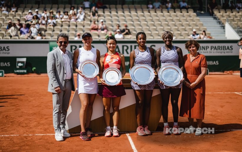 Girl’s Doubles Final Tyra Caterina Grant (USA) and Clervie Ngounoue (USA) · Alina Korneeva (RUS) and Sarah Saito (JPN) · Girl’s Doubles Final Tyra Caterina Grant (USA) and Clervie Ngounoue — 2023 Roland Garros