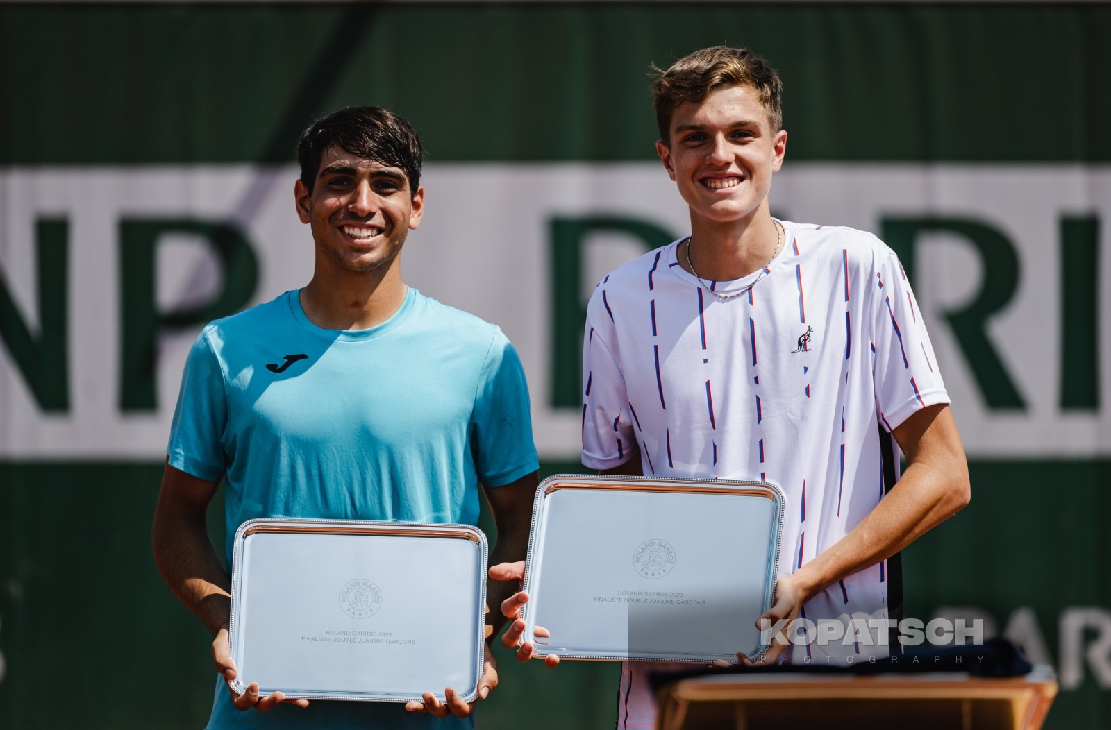 Boy’s Doubles Final Lorenzo Sciahbasi (ITA) and Gabriele Vulpitta (ITA) — 2023 Roland Garros