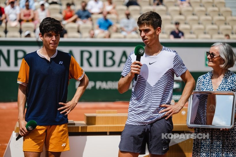 Boy’s Singles Final Dino Prizmic (CRO) and Juan Carlos Prado Angelo (BOL) · Boy’s Singles Final Dino Prizmic (CRO) and Juan Carlos Prado Angelo — 2023 Roland Garros