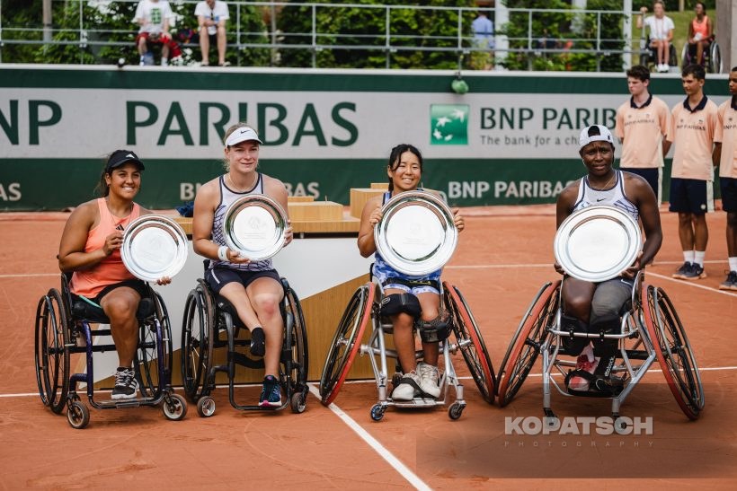 Women’s Wheelchair Doubles Final Diede de Groot (NED) and Maria Florencia Moreno (ARG) and Yui Kamiji (JPN) and Kgothatso Montjane (RSA) · Women’s Wheelchair Doubles Final Diede de Groot (NED) and Maria Florencia Moreno (ARG) and Yui Kamiji (JPN) and Kgothatso Montjane — 2023 Roland Garros