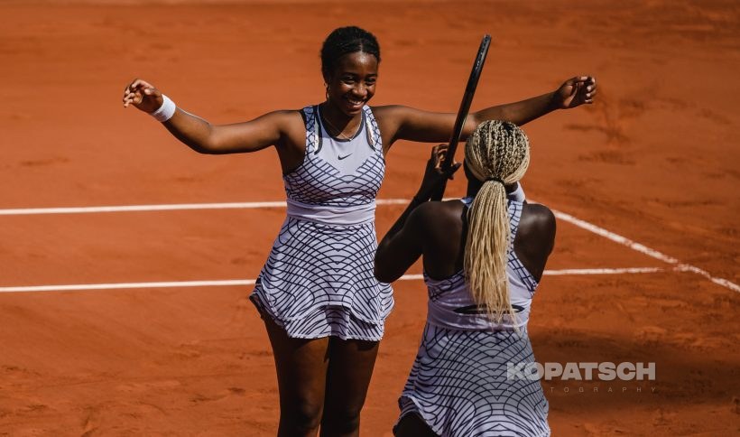 Girl’s Doubles Final Tyra Caterina Grant (USA) and Clervie Ngounoue (USA) · Girl’s Doubles Final Tyra Caterina Grant (USA) and Clervie Ngounoue — 2023 Roland Garros