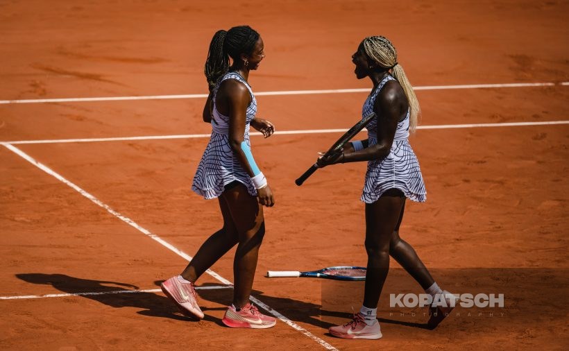 Girl’s Doubles Final Tyra Caterina Grant (USA) and Clervie Ngounoue (USA) · Girl’s Doubles Final Tyra Caterina Grant (USA) and Clervie Ngounoue — 2023 Roland Garros