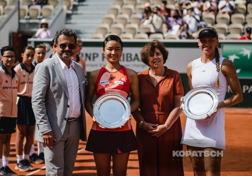 Girl’s Doubles Final Alina Korneeva (RUS) and Sarah Saito (JPN) · Girl’s Doubles Final Alina Korneeva (RUS) and Sarah Saito — 2023 Roland Garros