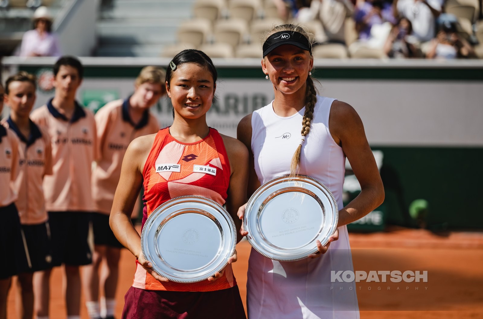 Girl’s Doubles Final Alina Korneeva (RUS) and Sarah Saito (JPN) — 2023 Roland Garros
