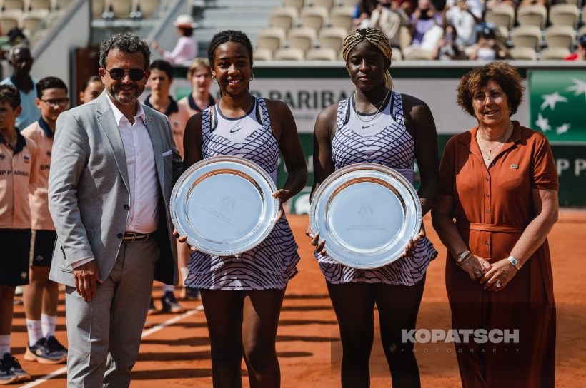 Girl’s Doubles Final Tyra Caterina Grant (USA) and Clervie Ngounoue (USA) · Girl’s Doubles Final Tyra Caterina Grant (USA) and Clervie Ngounoue — 2023 Roland Garros