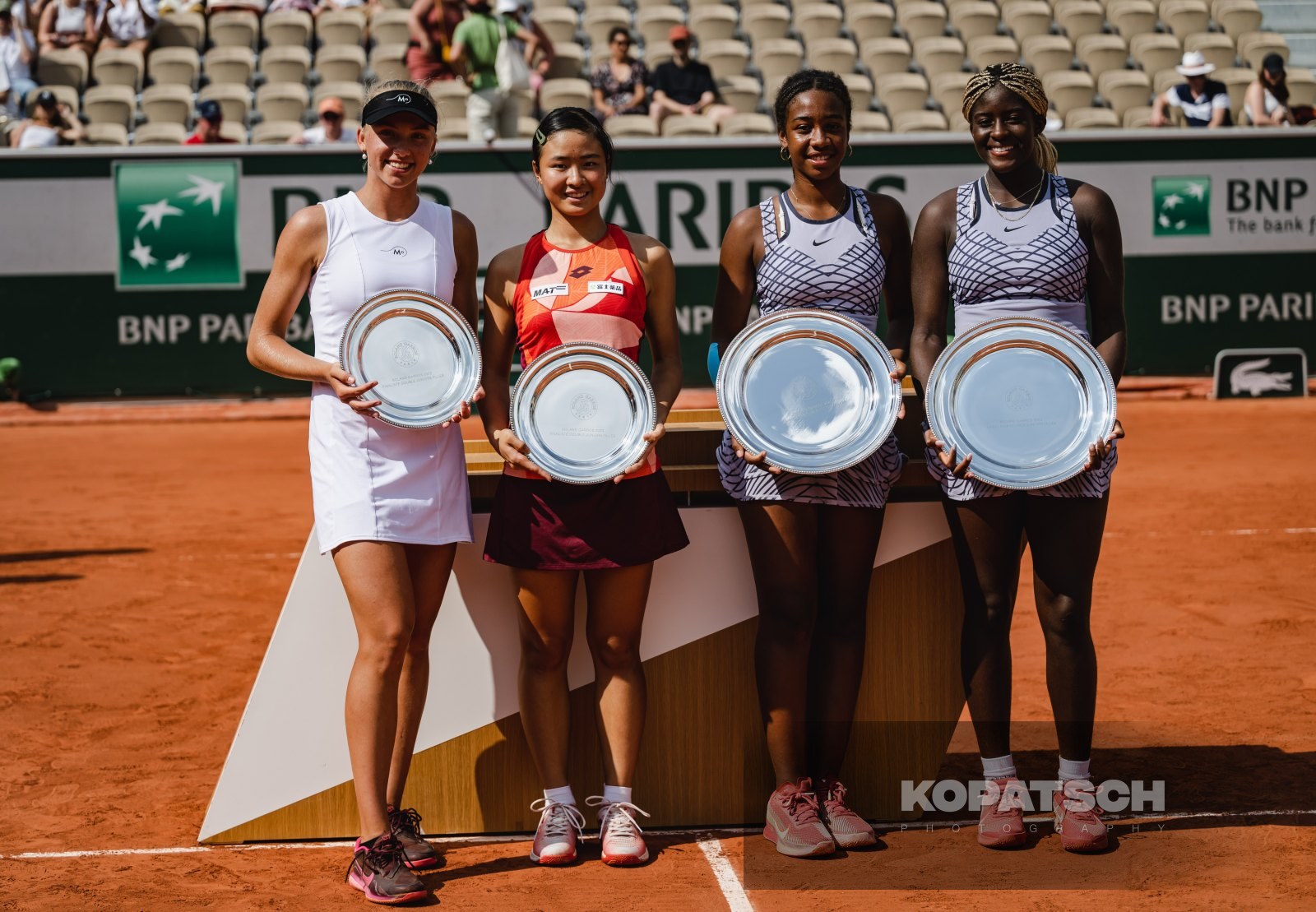 Girl’s Doubles Final Tyra Caterina Grant (USA) and Clervie Ngounoue (USA) — 2023 Roland Garros