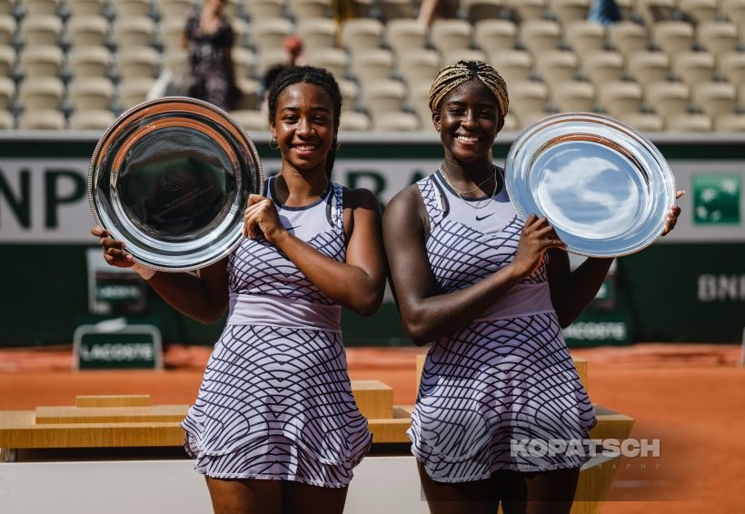 Girl’s Doubles Final Tyra Caterina Grant (USA) and Clervie Ngounoue (USA) · Girl’s Doubles Final Tyra Caterina Grant (USA) and Clervie Ngounoue — 2023 Roland Garros