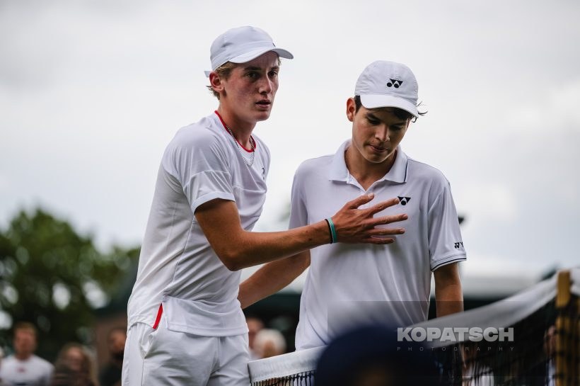 Henry Searle (GBR) and Juan Carlos Prado Angelo (BOL) · Henry Searle (GBR) and Juan Carlos Prado Angelo — 2023 Wimbledon