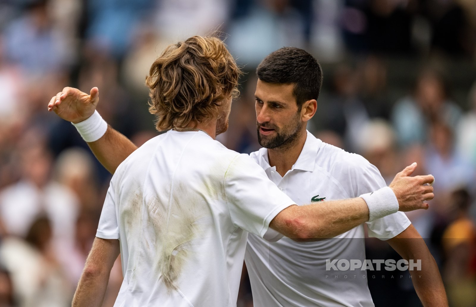 Andrey Rublev; Novak Djokovic — 2023 Wimbledon