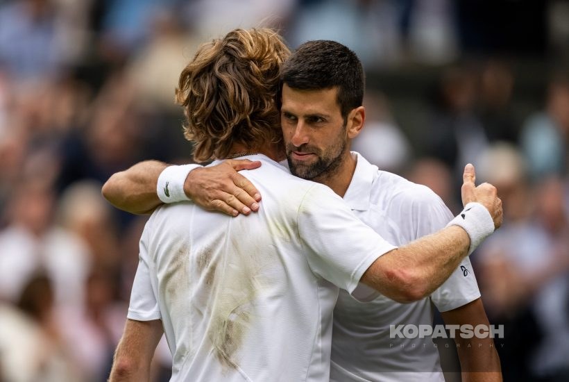 Andrey Rublev; Novak Djokovic — 2023 Wimbledon