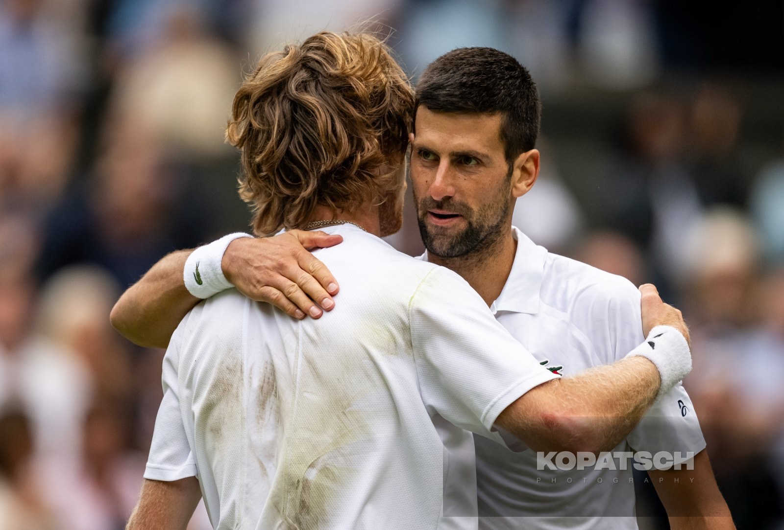 Andrey Rublev; Novak Djokovic — 2023 Wimbledon