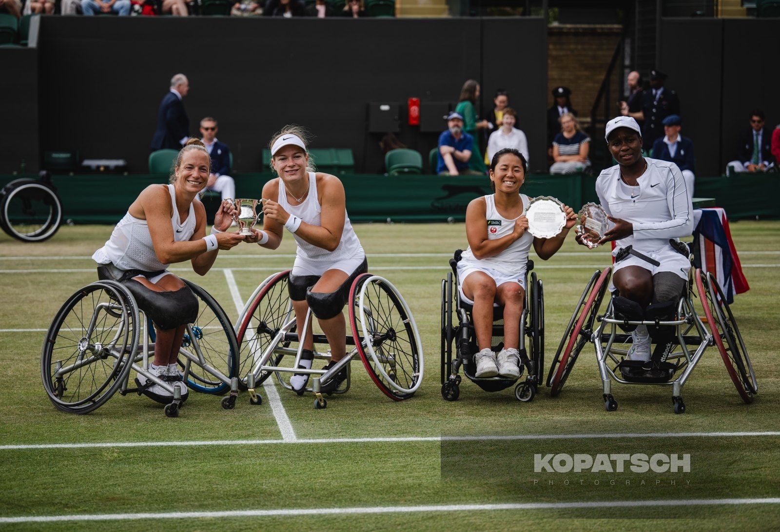 Doubles Diede de Groot (NED) and Jiske Griffoen (NED) Yui Kamiji (JPN) and Kgothatso Montjane (RSA) — 2023 Wimbledon