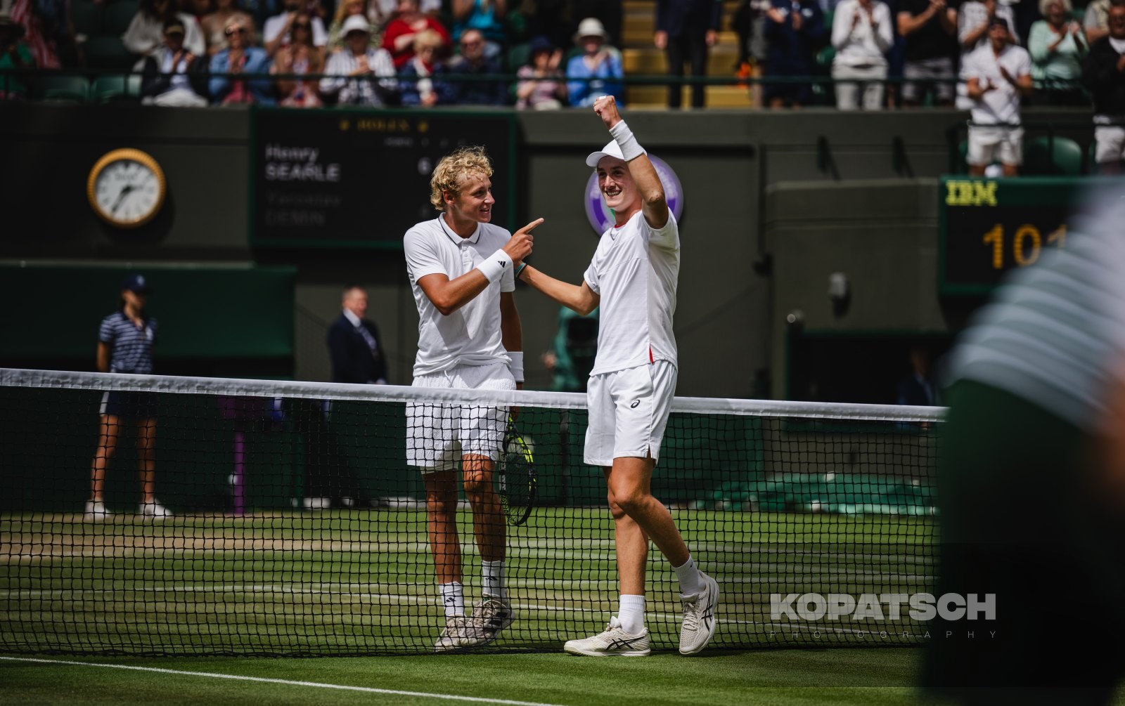 Henry Searle (GBR) and Yaroslav Demin (RUS) — 2023 Wimbledon