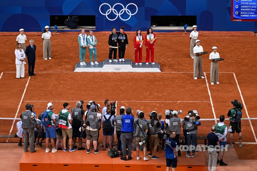 Sara Errani · Jasmine Paolini · Mirra Andreeva — 2024 Olympics Paris