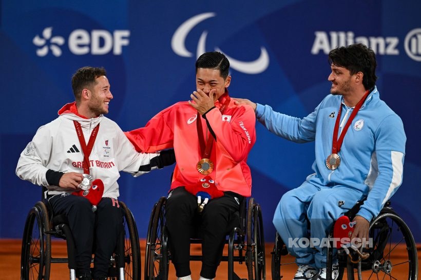 Alfie Hewett · Tokito Oda · Gustavo Fernandez — 2024 Paralympics Paris