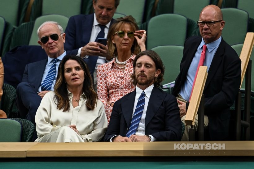 Tommy Fleetwood · Clare Fleetwood — 2024 Wimbledon
