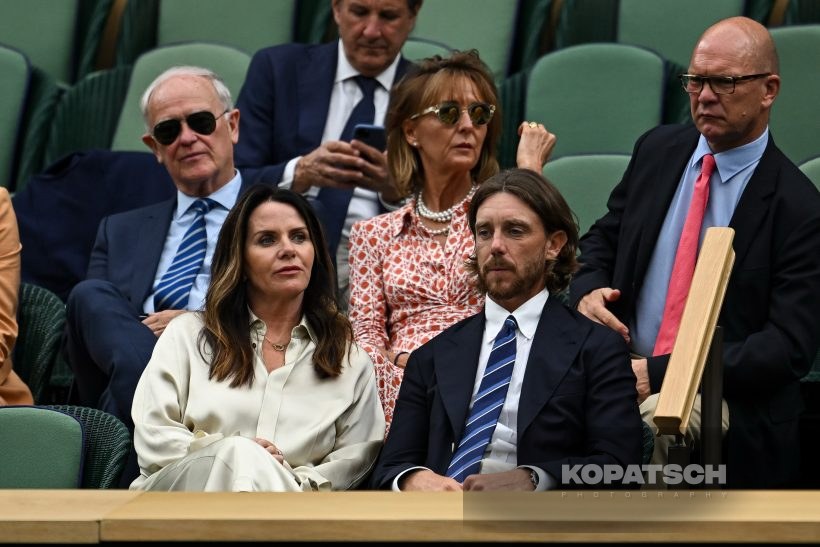 Tommy Fleetwood · Clare Fleetwood — 2024 Wimbledon