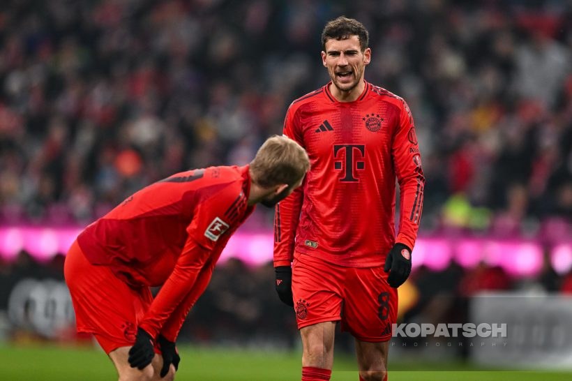 Konrad Laimer · Leon Goretzka, 2025-01-18 FC Bayern Muenchen vs VfL Wolfsburg