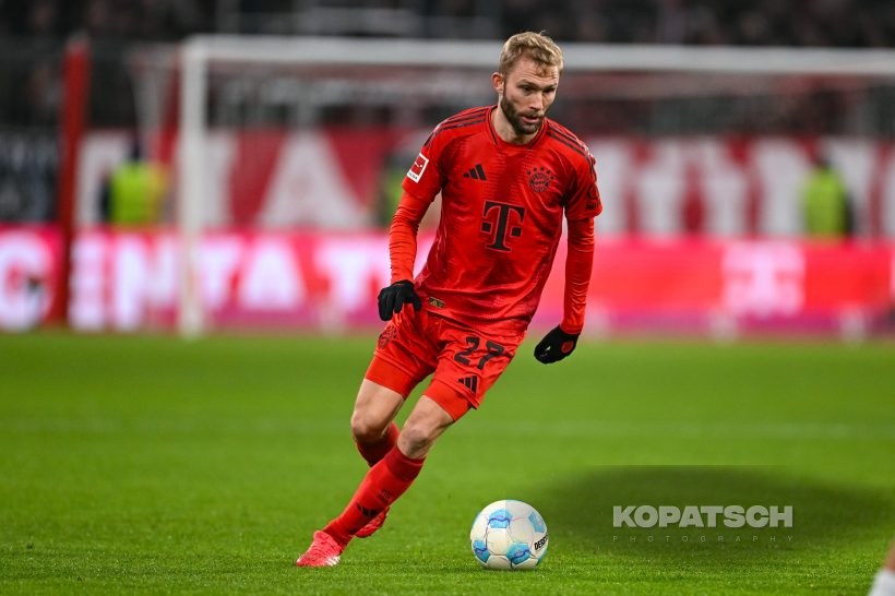 Konrad Laimer, 2025-01-18 FC Bayern Muenchen vs VfL Wolfsburg