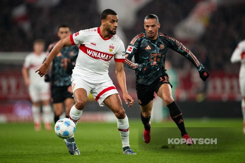 Josha Vagnoman · Leroy Sane, 2025-02-28 VfB Stuttgart vs FC Bayern Muenchen