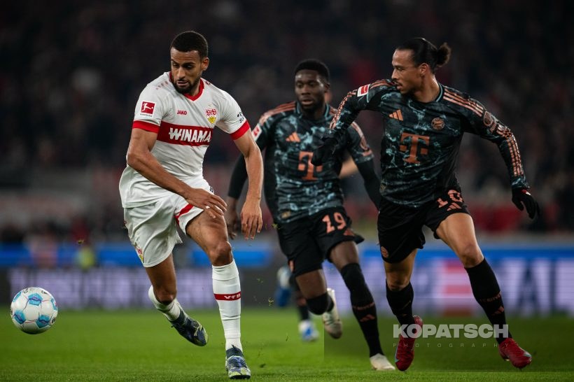 Josha Vagnoman · Leroy Sane, 2025-02-28 VfB Stuttgart vs FC Bayern Muenchen