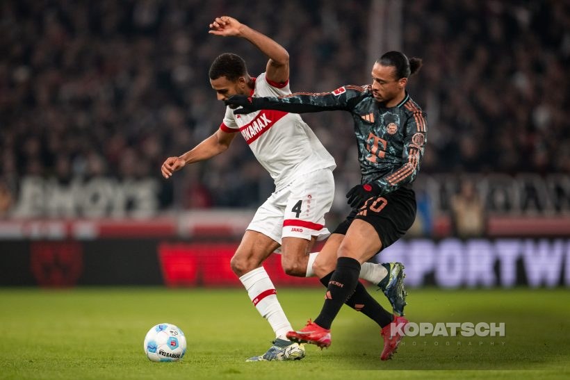 Josha Vagnoman · Leroy Sane, 2025-02-28 VfB Stuttgart vs FC Bayern Muenchen