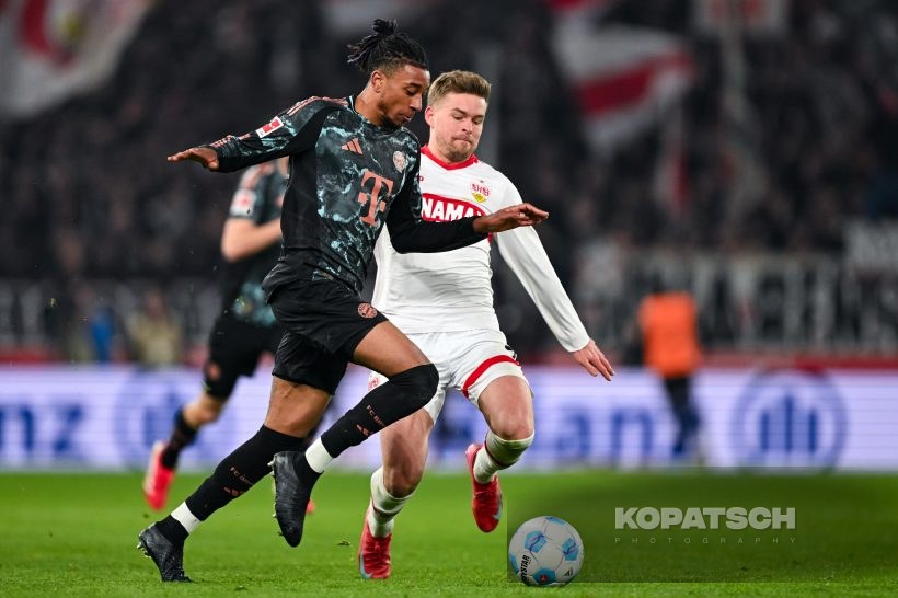Michael Olise · Maximilian Mittelstaedt, 2025-02-28 VfB Stuttgart vs FC Bayern Muenchen