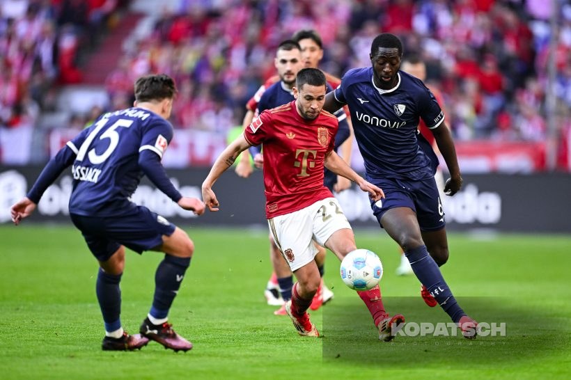 Raphael Guerreiro · Felix Passlack · Ibrahima Sissoko, 2025-03-08 FC Bayern Muenchen vs VfL Bochum