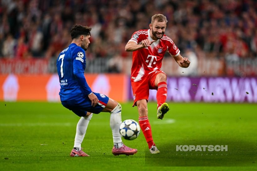 Konrad Laimer · Pedro Neto, 2025-09-17 FC Bayern Muenchen vs Chelsea FC