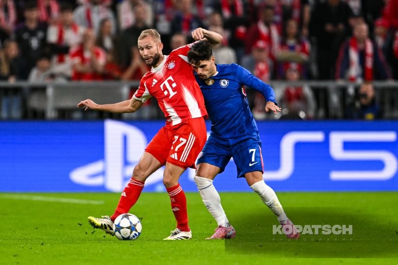 Konrad Laimer · Pedro Neto, 2025-09-17 FC Bayern Muenchen vs Chelsea FC