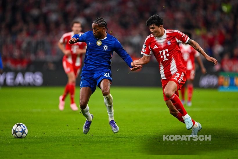 Joao Pedro · Min-jae Kim, 2025-09-17 FC Bayern Muenchen vs Chelsea FC