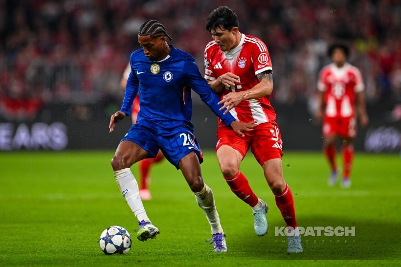 Joao Pedro · Min-jae Kim, 2025-09-17 FC Bayern Muenchen vs Chelsea FC