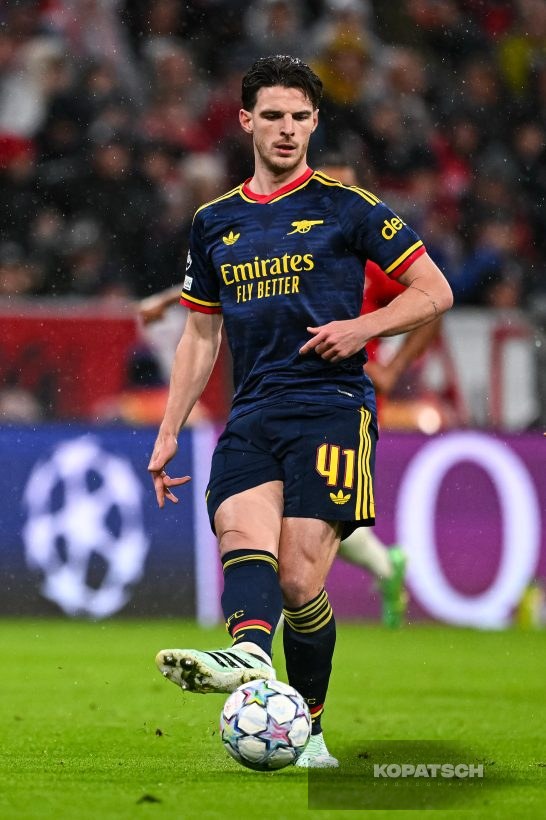 Declan Rice of Arsenal FC, 2026-10-21 FC Bayern Muenchen vs Arsenal FC