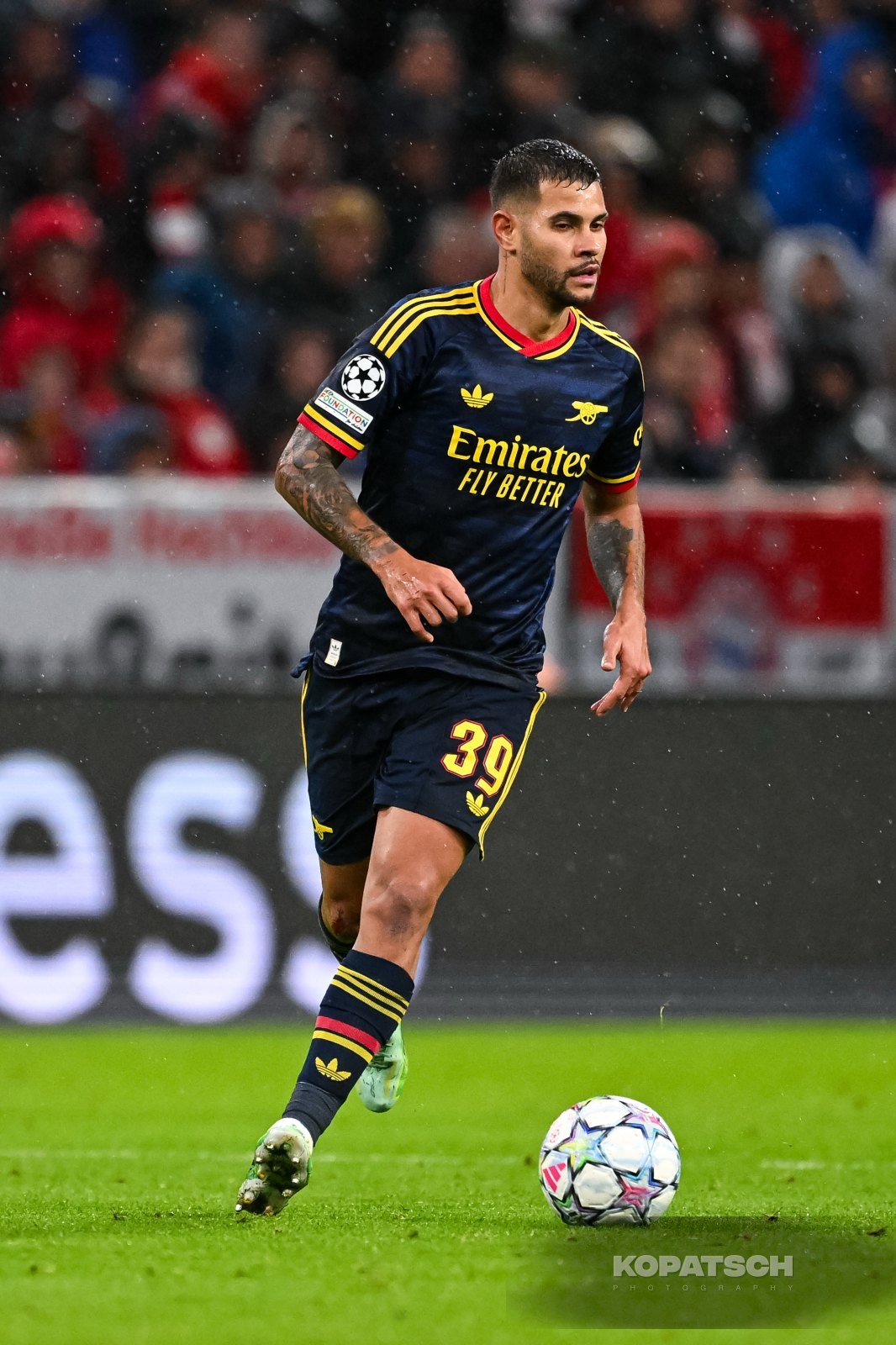 Bruno Guimaraes of Arsenal FC, 2026-10-21 FC Bayern Muenchen vs Arsenal FC