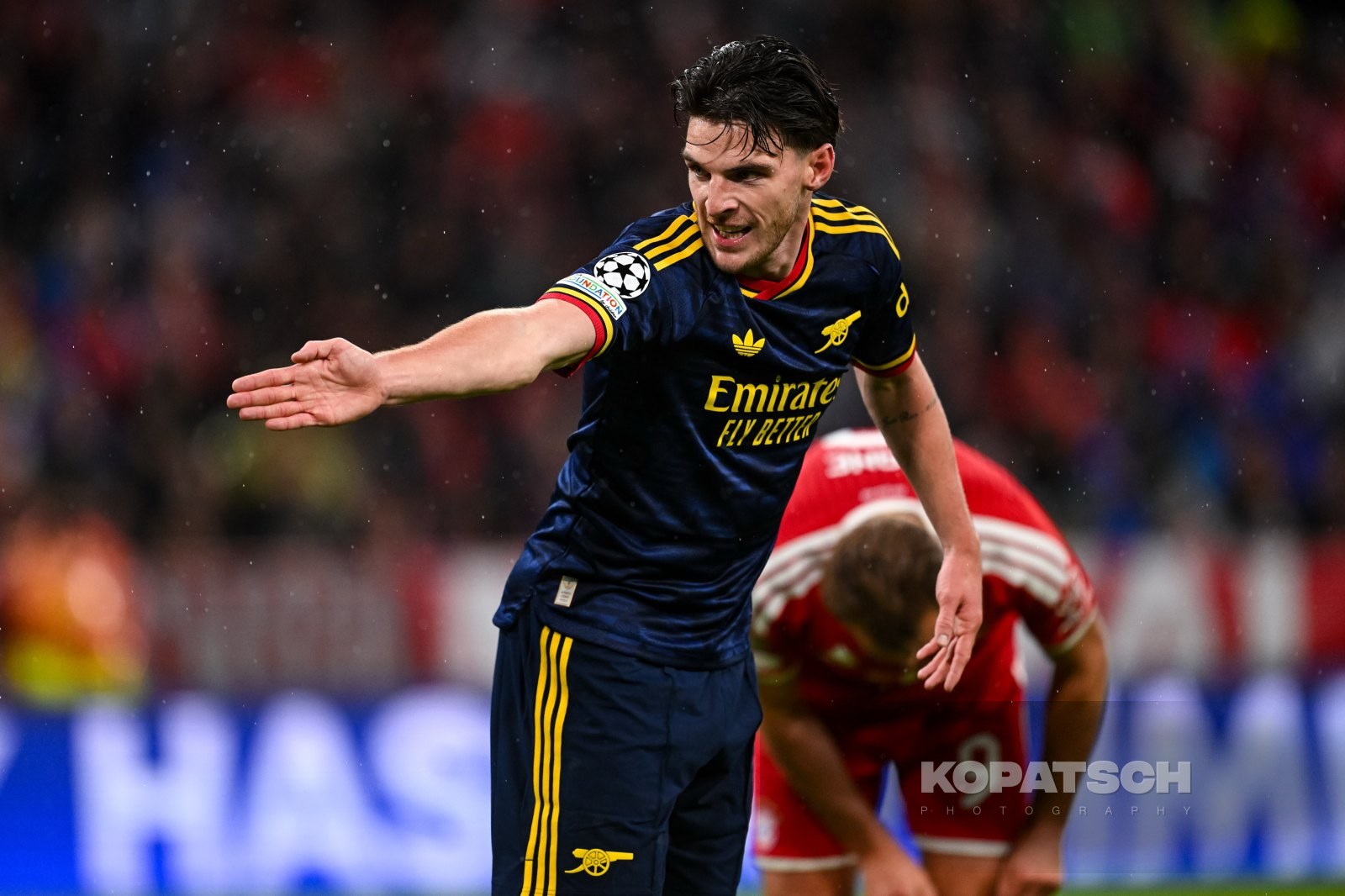 Declan Rice of Arsenal FC, 2026-10-21 FC Bayern Muenchen vs Arsenal FC