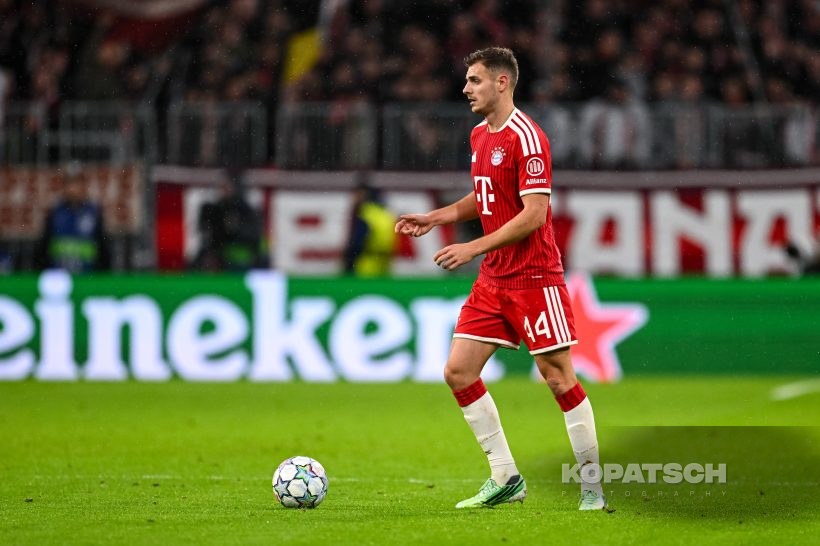 Josip Stanisic of FC Bayern Muenchen, 2026-10-21 FC Bayern Muenchen vs Arsenal FC