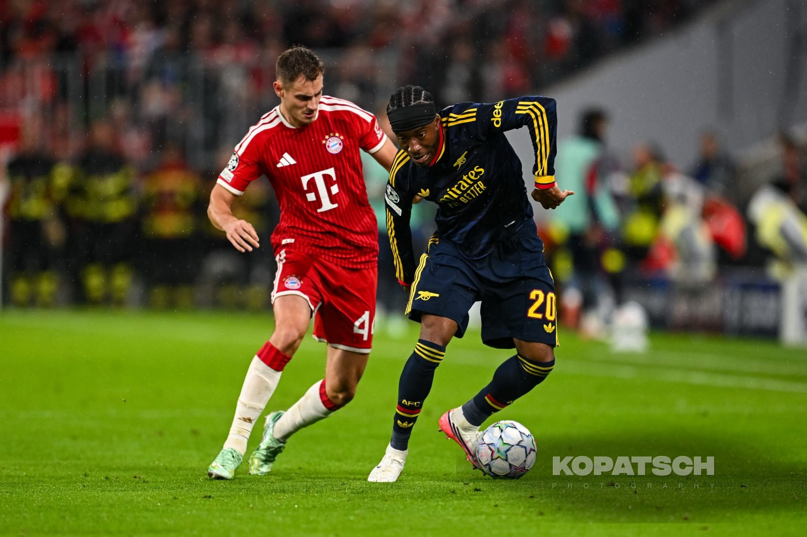 Noni Madueke of Arsenal FC, 2026-10-21 FC Bayern Muenchen vs Arsenal FC