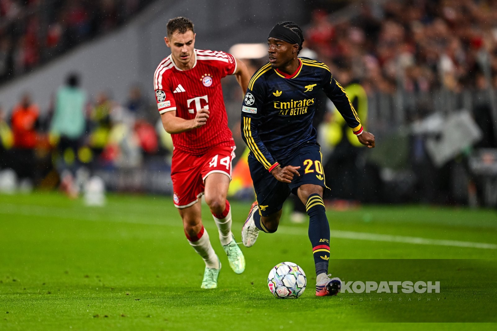 Noni Madueke of Arsenal FC, 2026-10-21 FC Bayern Muenchen vs Arsenal FC
