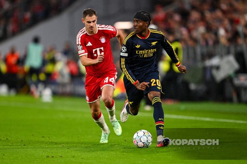Noni Madueke of Arsenal FC, 2026-10-21 FC Bayern Muenchen vs Arsenal FC
