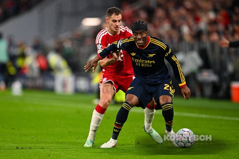 Noni Madueke of Arsenal FC, 2026-10-21 FC Bayern Muenchen vs Arsenal FC