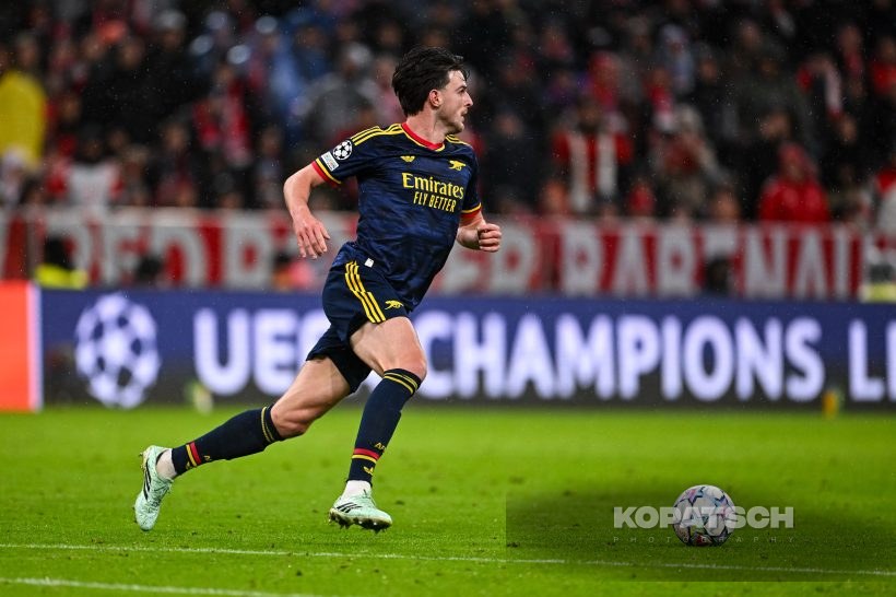 Declan Rice of Arsenal FC, 2026-10-21 FC Bayern Muenchen vs Arsenal FC
