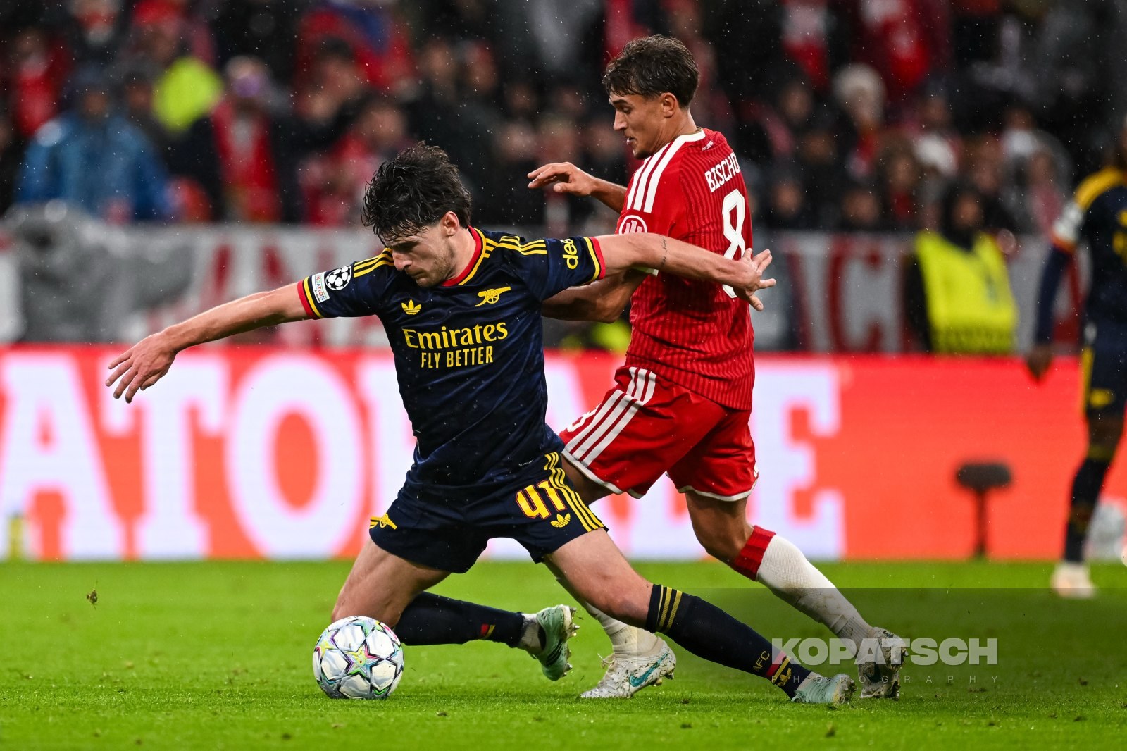 Declan Rice of Arsenal FC, 2026-10-21 FC Bayern Muenchen vs Arsenal FC