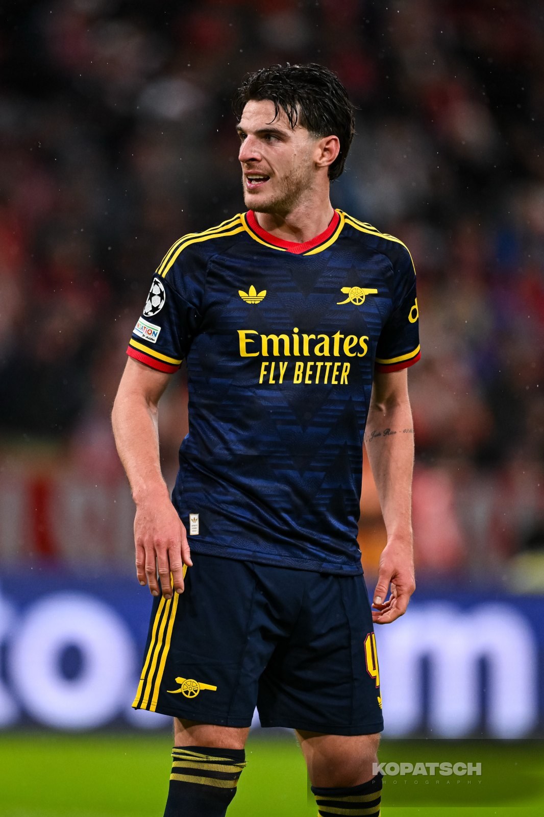 Declan Rice of Arsenal FC, 2026-10-21 FC Bayern Muenchen vs Arsenal FC