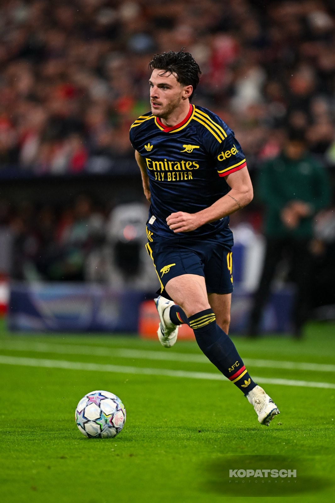Declan Rice of Arsenal FC, 2026-10-21 FC Bayern Muenchen vs Arsenal FC