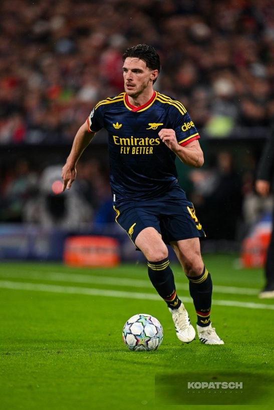 Declan Rice of Arsenal FC, 2026-10-21 FC Bayern Muenchen vs Arsenal FC