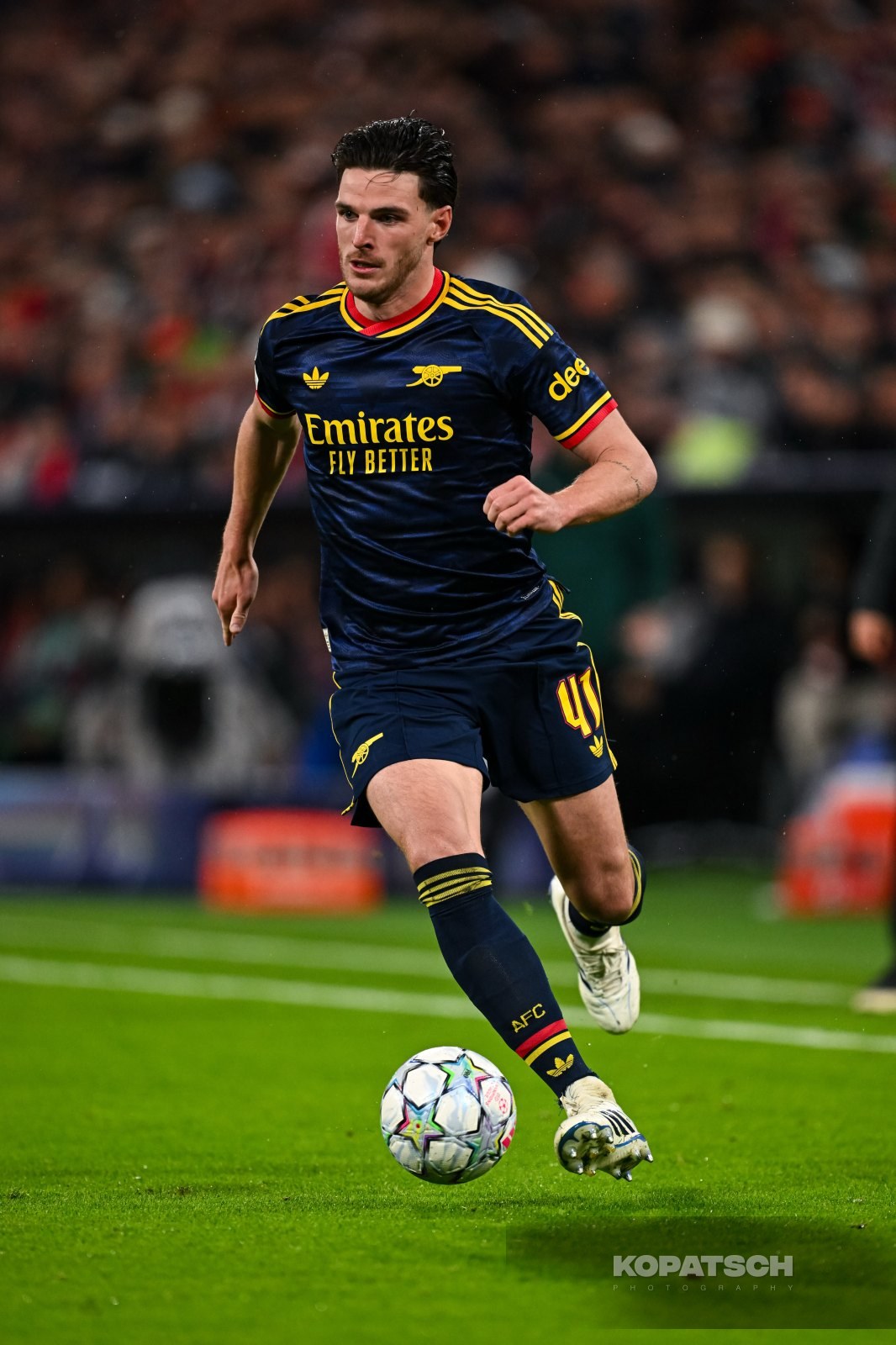 Declan Rice of Arsenal FC, 2026-10-21 FC Bayern Muenchen vs Arsenal FC
