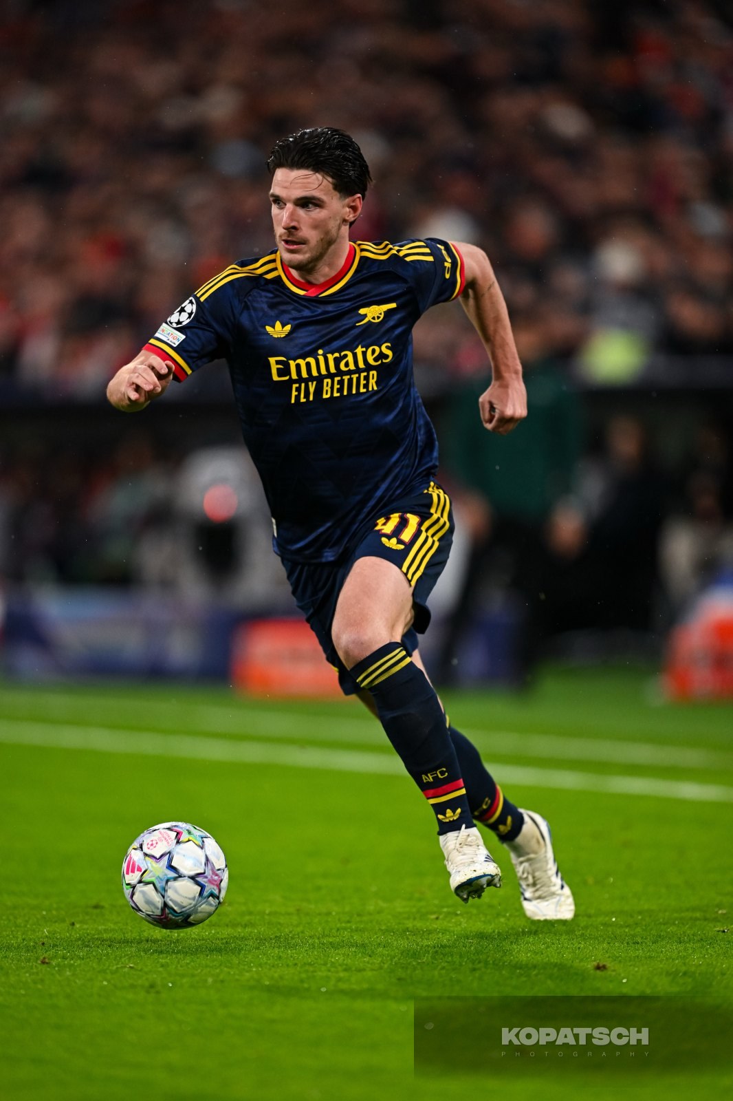 Declan Rice of Arsenal FC, 2026-10-21 FC Bayern Muenchen vs Arsenal FC