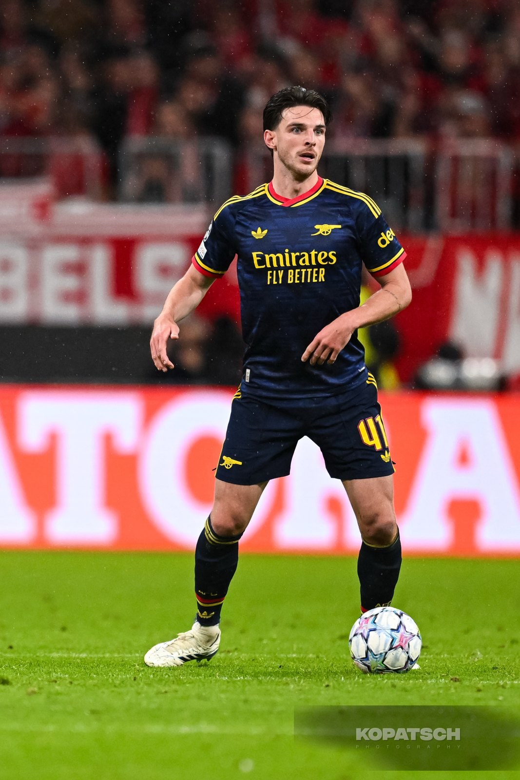 Declan Rice of Arsenal FC, 2026-10-21 FC Bayern Muenchen vs Arsenal FC